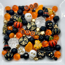 Load image into Gallery viewer, Halloween Czech glass bead mix skulls, cats, pumpkins, owls & more #3