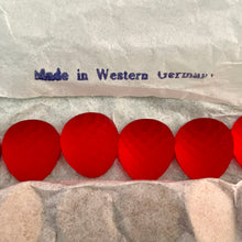 Load image into Gallery viewer, Vintage W. German Glass red strawberry stone Cabochon 4pc 19x17mm