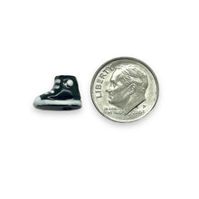Load image into Gallery viewer, Tiny high top sneaker shoes Peruvian ceramic 12pc 12x8mm