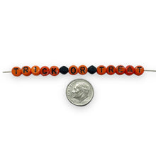 Load image into Gallery viewer, Czech glass Halloween "TRICK OR TREAT" word letter beads 2 sets