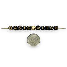 Load image into Gallery viewer, Czech glass Halloween BASIC WITCH beads 2 sets (22pc) black gold