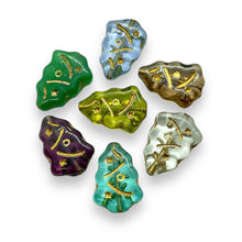 Load image into Gallery viewer, Czech glass Christmas tree bead multicolor sampler mix 12pc