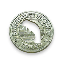 Load image into Gallery viewer, Sunshine Skyway bridge silver tone token manatee cutout Tampa Bay Florida pendant 1pc