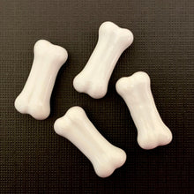 Load image into Gallery viewer, Peruvian ceramic large Halloween or dog bone beads 4pc 21x10mm-Orange Grove Beads