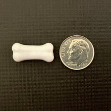 Load image into Gallery viewer, Large Halloween or dog bone beads Peruvian ceramic 4pc 21x10mm