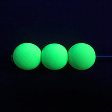 Load image into Gallery viewer, Czech glass round druk beads 25pc neon green UV glow 8mm