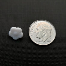 Load image into Gallery viewer, Czech glass button flower beads 25pc 8mm white