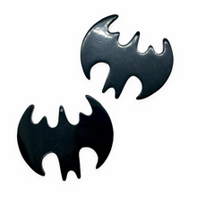 Load image into Gallery viewer, Vintage XL lucite Halloween black bat pendants 2pc 49x38mm-Orange Grove Beads