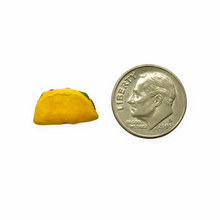 Load image into Gallery viewer, Tiny taco food beads Peruvian ceramic 4pc 15x8mm