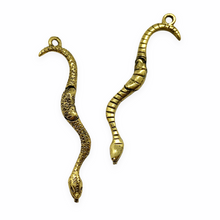 Load image into Gallery viewer, Pirate charm pendant 2pc antique gold tone lead free pewter 26x18mm USA made-Orange Grove Beads