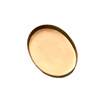 Load image into Gallery viewer, Vintage brass oval flatback cabochon bezel setting 4pc 25x18mm
