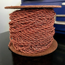 Load image into Gallery viewer, 5mm twisted oval copper coated steel link chain 2 feet