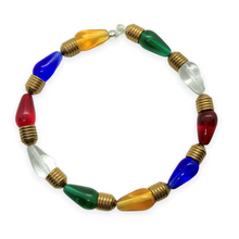 Load image into Gallery viewer, Christmas holiday colored string lights beads charms 10 sets (20pc) 21mm-Orange Grove Beads