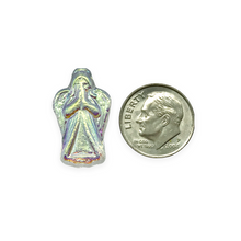 Load image into Gallery viewer, Czech glass angel beads 6pc 23x13mm crystal AB #8