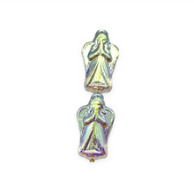 Load image into Gallery viewer, Czech glass angel beads 6pc 23x13mm crystal AB #8