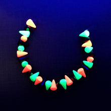 Load image into Gallery viewer, Czech glass baby spike cone beads 30pc Halloween mix neon green orange black 8x5mm
