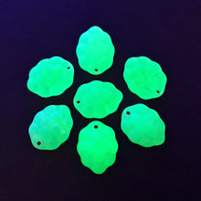 Load image into Gallery viewer, Czech glass raspberry fruit beads 12pc blue green opaline matte UV