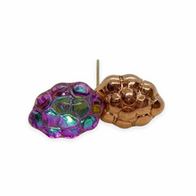 Load image into Gallery viewer, Czech glass berry grape fruit beads 12pc crystal rainbow copper 14x10mm