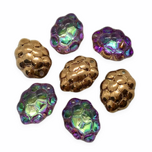 Load image into Gallery viewer, Czech glass berry grape fruit beads charms 12pc crystal rainbow copper 14x10mm-Orange Grove Beads