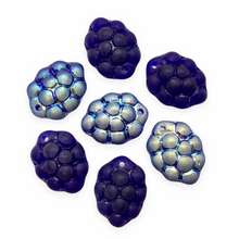 Load image into Gallery viewer, Czech glass blackberry grape fruit beads 12pc matte finish AB-Orange Grove Beads