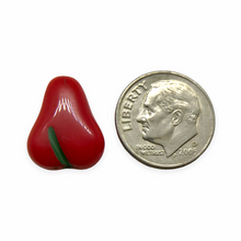 Load image into Gallery viewer, Vintage Czech glass flat pear fruit beads mix 16pc