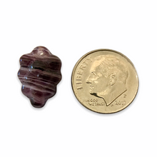 Load image into Gallery viewer, Czech glass grape fruit beads 12pc green purple mix #2