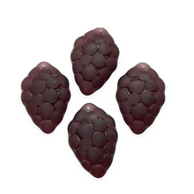 Load image into Gallery viewer, Czech XL grape bunch fruit pendant chandelier charm frosted amethyst purple 24mm-Orange Grove Beads