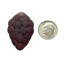 Load image into Gallery viewer, Czech XL grape bunch fruit pendant chandelier charm 4pc frosted amethyst purple 34mm