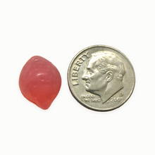 Load image into Gallery viewer, Czech glass lemon fruit beads 12pc milky pink 14mm