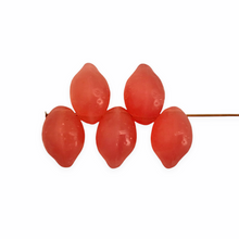 Load image into Gallery viewer, Czech glass lemon fruit beads 12pc milky pink 14mm