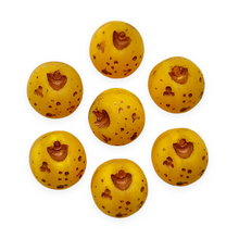 Load image into Gallery viewer, Czech glass orange fruit beads 12pc matte milky copper 10mm #15-Orange Grove Beads