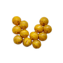Load image into Gallery viewer, Czech glass orange fruit beads 12pc shiny copper 10mm #16