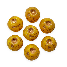 Load image into Gallery viewer, Czech glass orange fruit beads 12pc shiny milky copper 10mm #16-Orange grove Beads