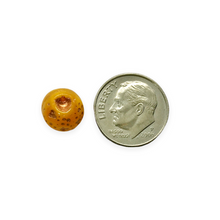 Load image into Gallery viewer, Czech glass orange fruit beads 12pc shiny copper 10mm #16