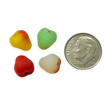 Load image into Gallery viewer, Czech glass pear fruit salad beads mix 24pc green red yellow & white