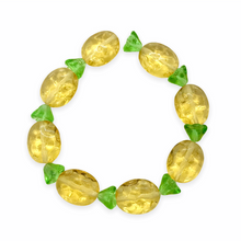 Load image into Gallery viewer, Czech glass pineapple fruit shaped beads 8 sets (16pc) #1-Orange Grove Beads