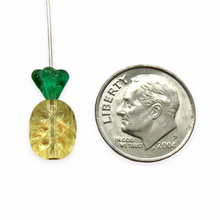 Load image into Gallery viewer, Czech glass pineapple fruit beads golden yellow AB 10 sets (20pc)