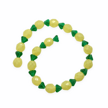 Load image into Gallery viewer, Czech glass small pineapple fruit beads 16 sets (32pc)