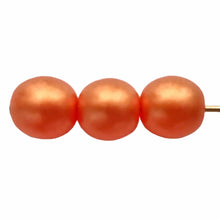 Load image into Gallery viewer, Czech glass round druk beads 50pc orange sueded gold 6mm-Orange Grove Beads