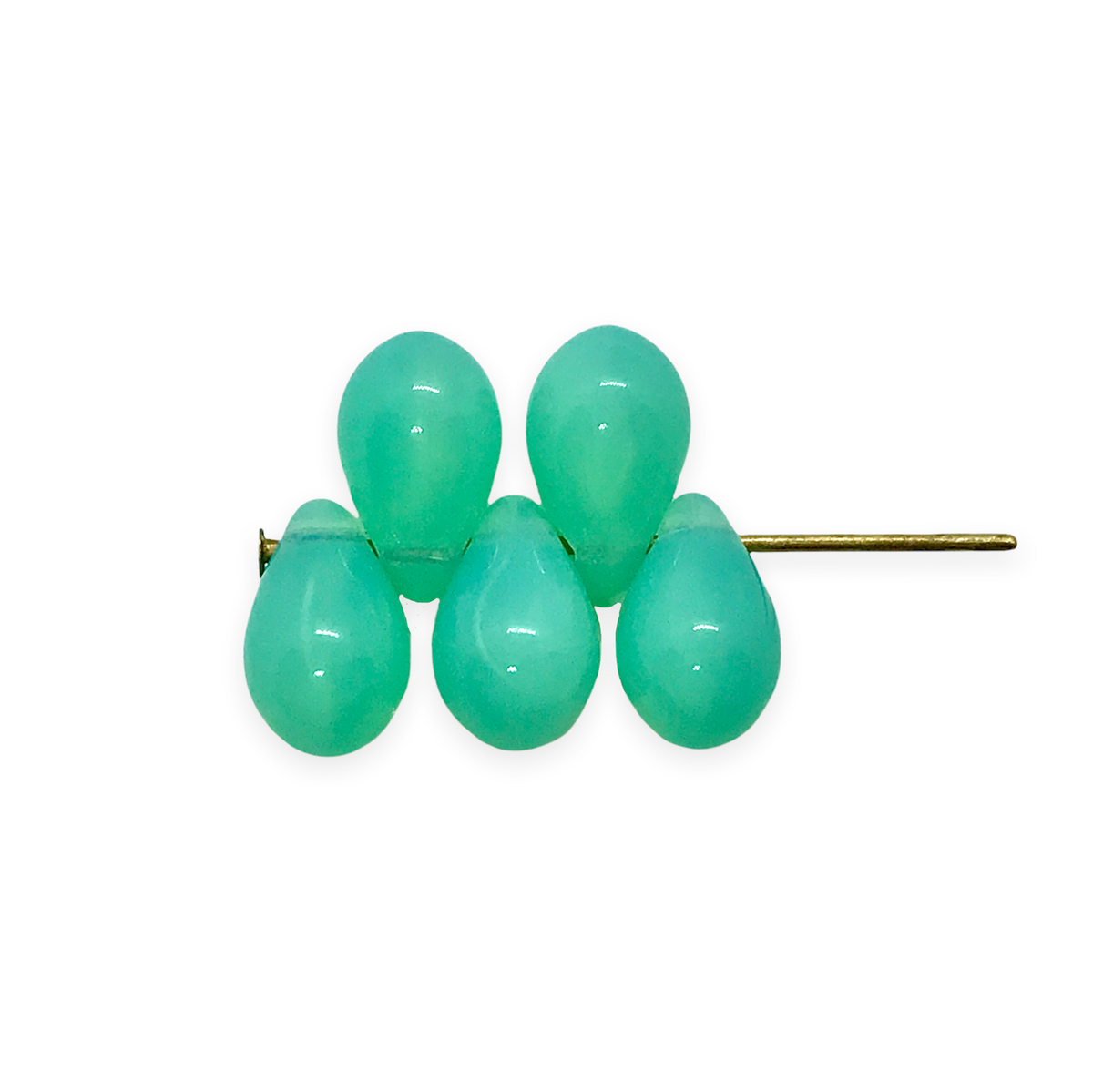 18x11mm Lumi Green Luster Czech Glass Teardrop Beads, 8 Pieces – New Relic  Studio