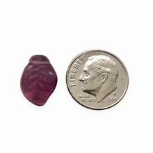 Load image into Gallery viewer, Czech glass fall wavy leaf beads mix 24pc red orange yellow brown