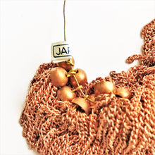 Load image into Gallery viewer, Vintage Japan copper tassel charms 4pc 12 strand chain dome cap 42mm