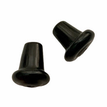 Load image into Gallery viewer, Lampwork glass Halloween basic black witch hat focal beads 4pc-Orange Grove Beads