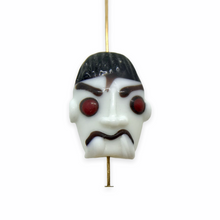 Load image into Gallery viewer, Dracula vampire Halloween lampwork focal glass beads 4pc