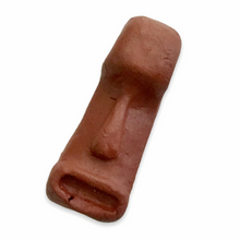 Load image into Gallery viewer, Tiki face pendant brown clay 53x21x15mm ceramic unglazed terracotta-Orange Grove Beads