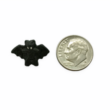 Load image into Gallery viewer, Tiny Halloween vampire bat beads Peruvian ceramic 4pc 17x13mm