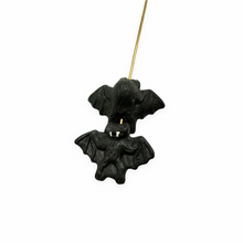 Load image into Gallery viewer, Tiny Halloween vampire bat beads Peruvian ceramic 4pc 17x13mm