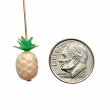 Load image into Gallery viewer, Vintage celluloid small pineapple beads charms 2 sets (4pc)