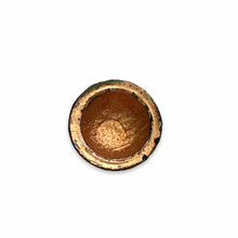 Load image into Gallery viewer, Rare antique Czech glass peacock eye cabochon 1pc blue green foil 10mm