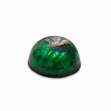 Load image into Gallery viewer, Rare antique Czech glass peacock eye cabochon 1pc blue green foil 10mm-Orange Grove Beads